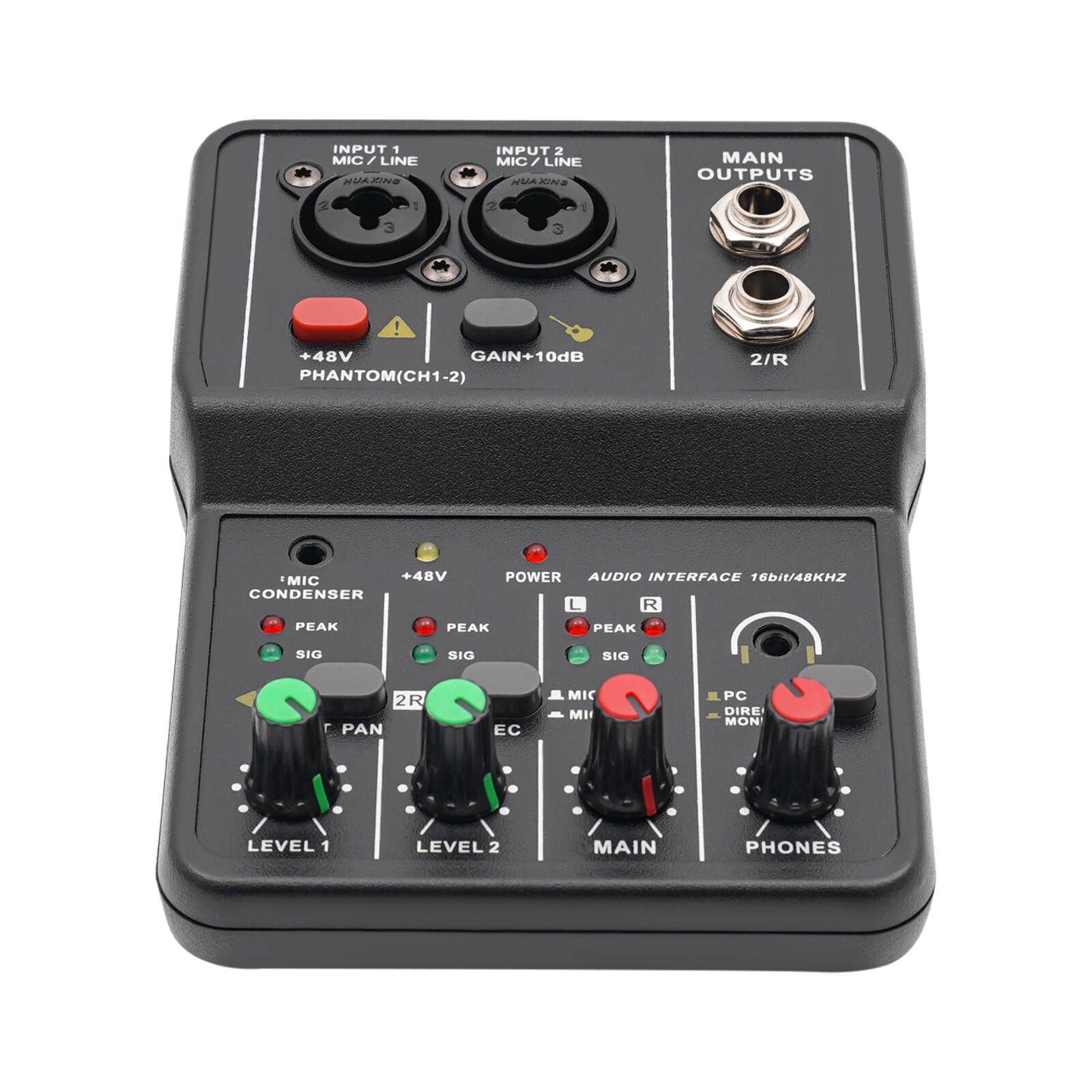 4-Channel DJ Mini Audio DJ Mixer Console Professional Controller Sound Mixer 48V