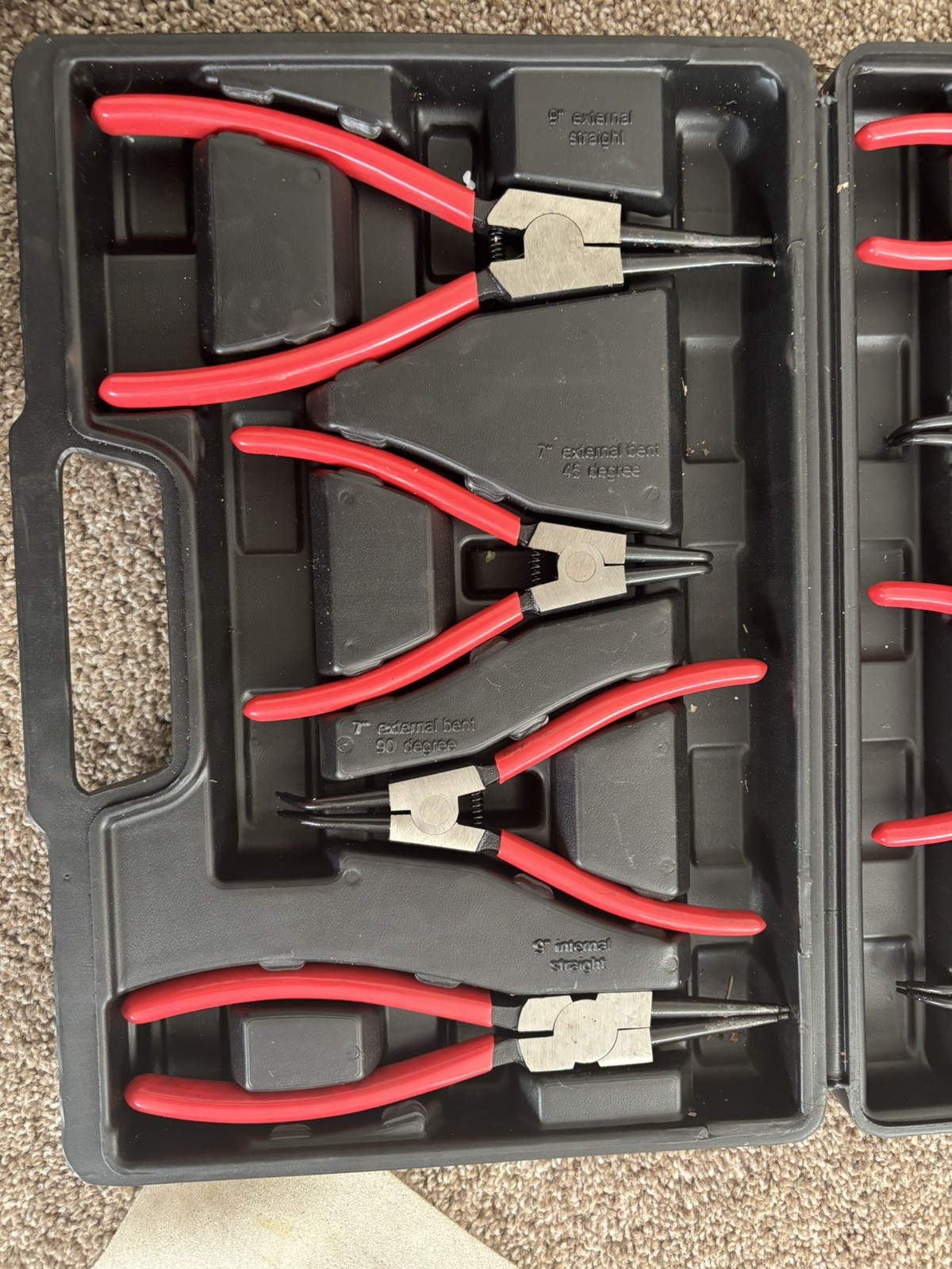 Icon Precision Snap Ring Pliers Set 8-pc Internal/external with hard case used