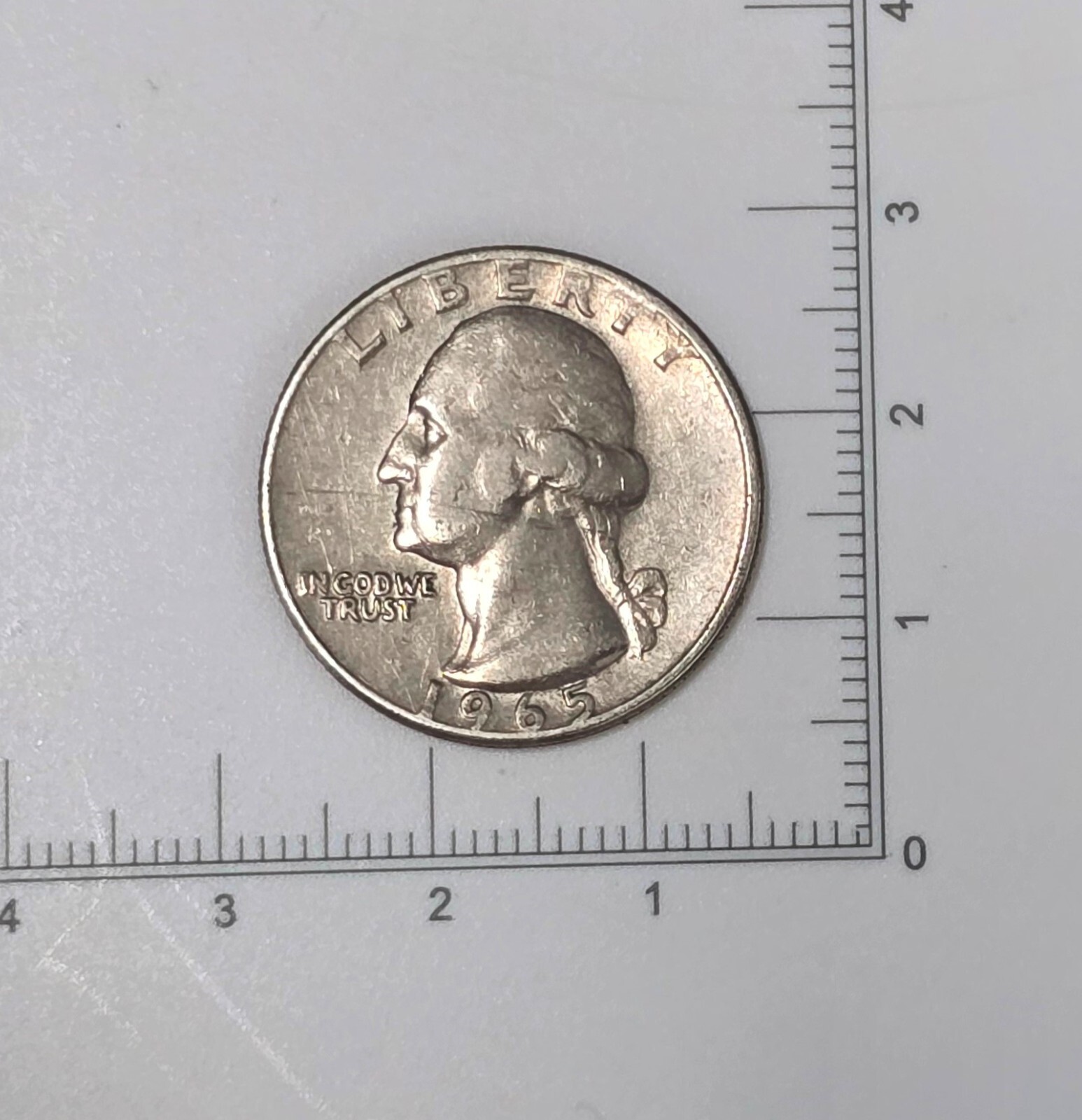 1965 US Washington Quarter 25 Cents Coin