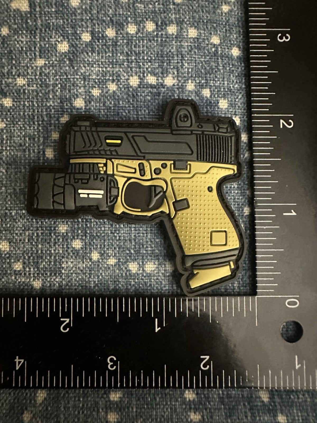 TACTICAL GLOCK 2x2 PVC Morale Patch Hook Backing Brand New