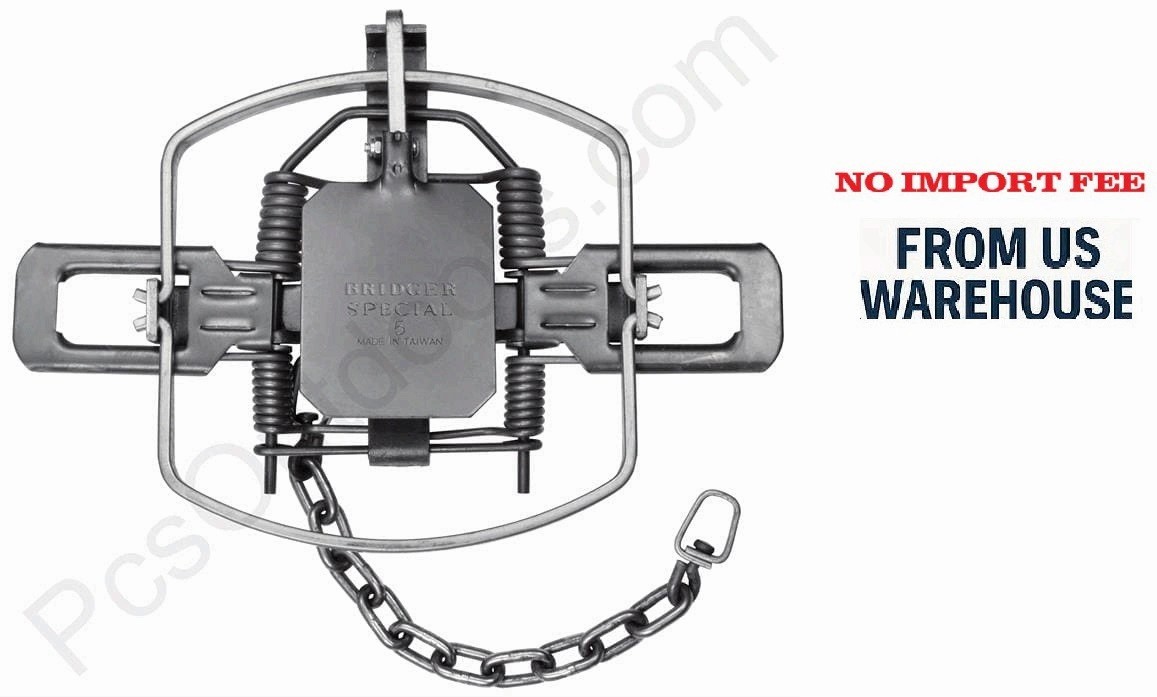 Bridger #5 4×4 Coil Spring Trap Jaw Spread 7.5″, Trap Quantity 6 Traps