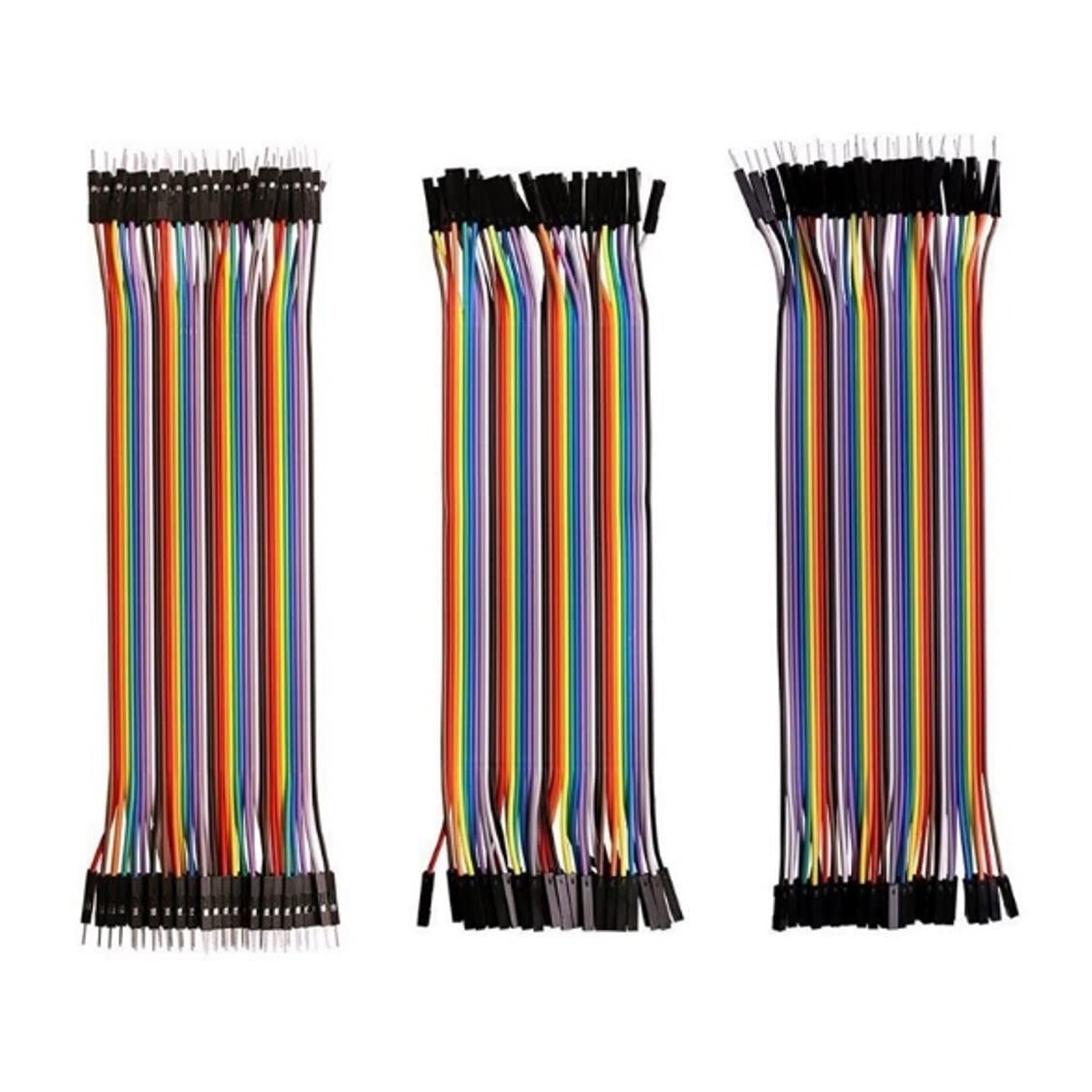 Multicolored Jumper Wires Prototyping Electronic Fits Arduino PCB 120 PCS