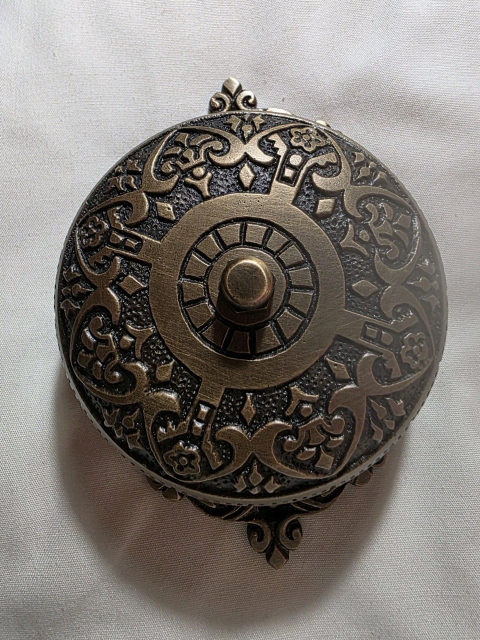 Vintage Victorian Twist Doorbell Chime Kit — Solid Brass Manual Hand Turn