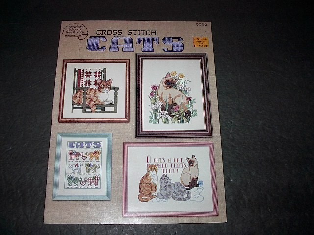 ASN Leaflet 3520  Cross Stich Cats with 10 Adorable Projects to Create