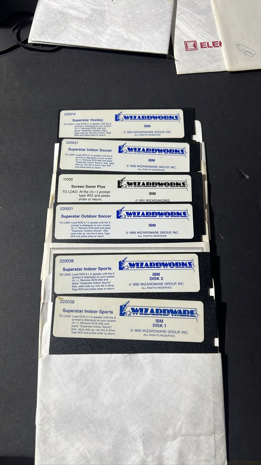 Wizardworks Superstar Hockey PC 5.25" Floppy Disks