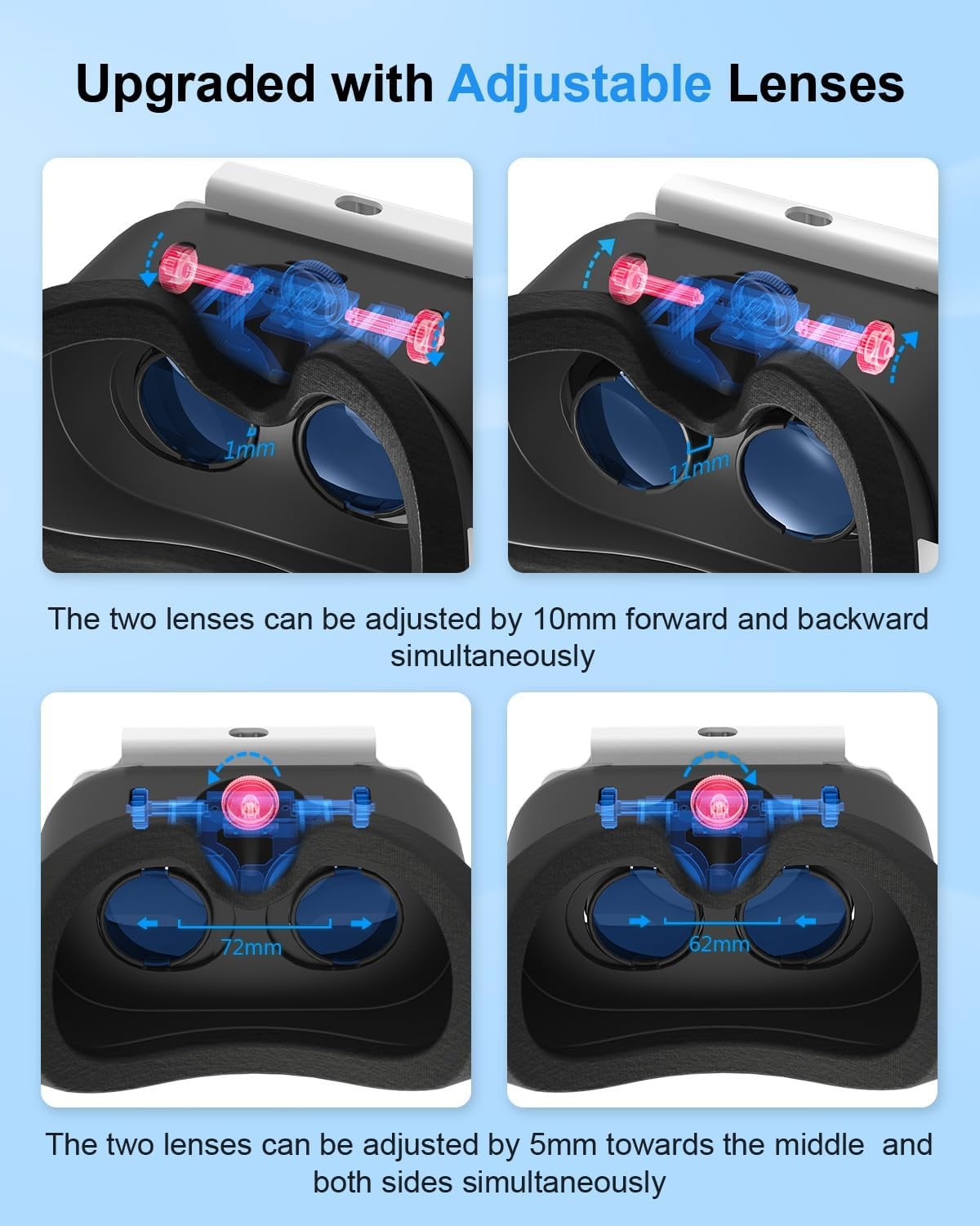 VR Headset for Nintendo Switch & Switch OLED 3D VR Gaming Experience with Lens