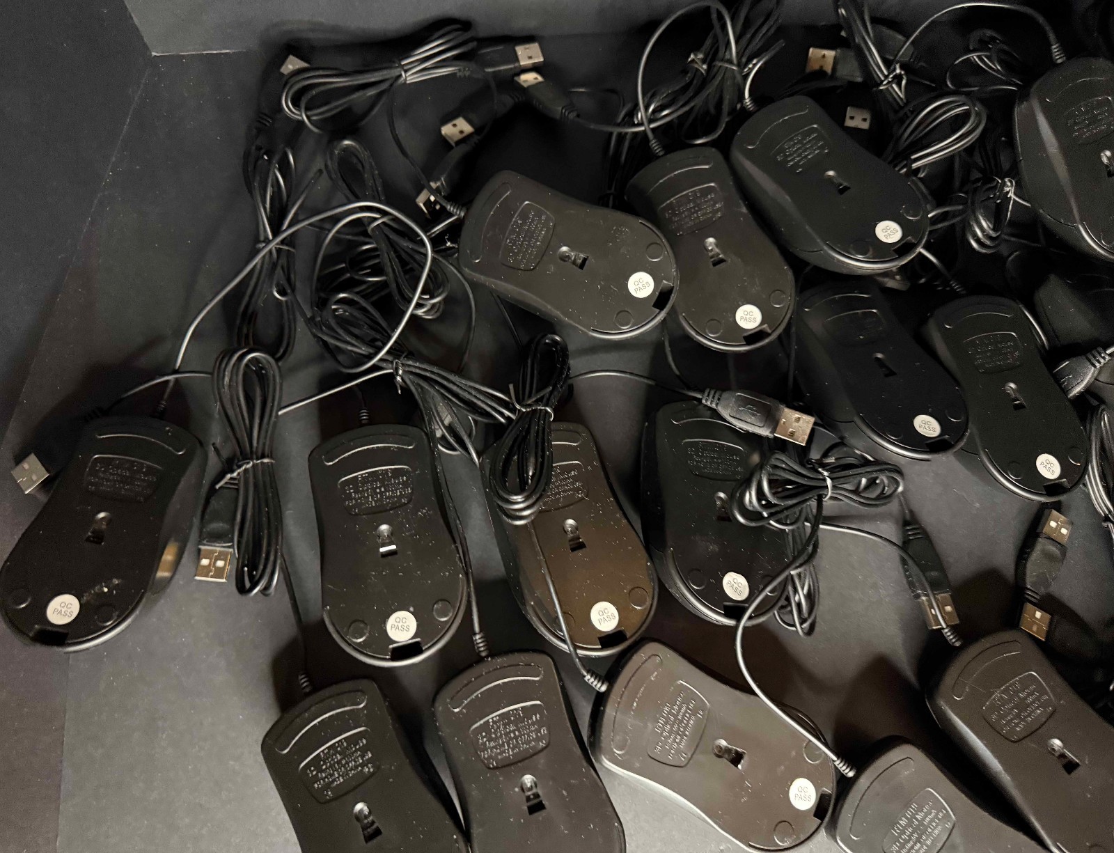 Mixed Lot of 25 Optical Mouse USB Scroll Wheel Mouse