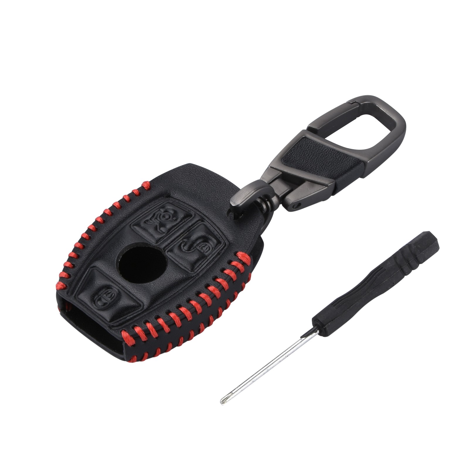 Car Remote 3 Buttons Key Case Holder Cover Chain Protector For Mercedes Benz E/