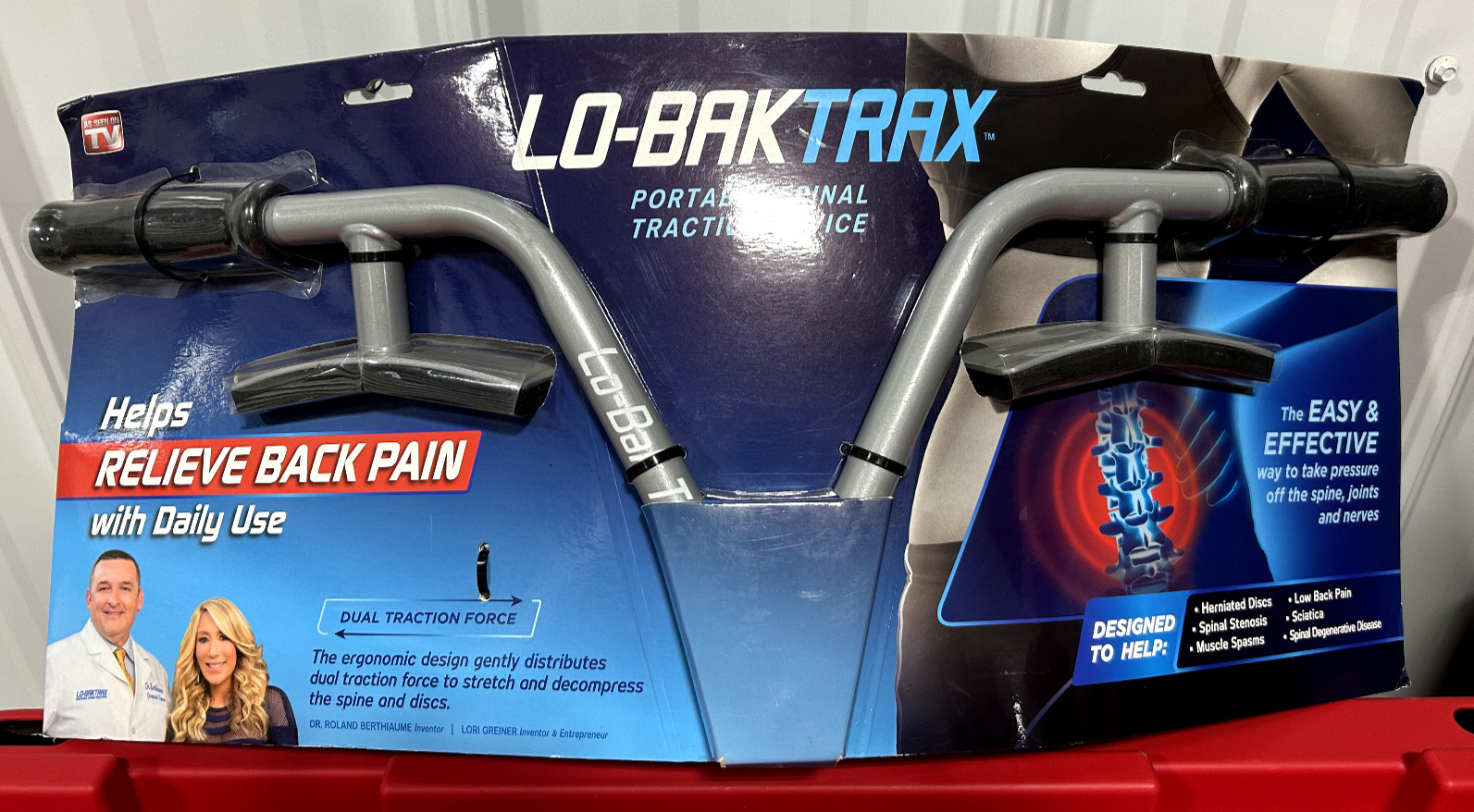 Lo-Bak TRAX Portable Spinal Traction Device FDA Cleared Sciatica HernDisk Relief