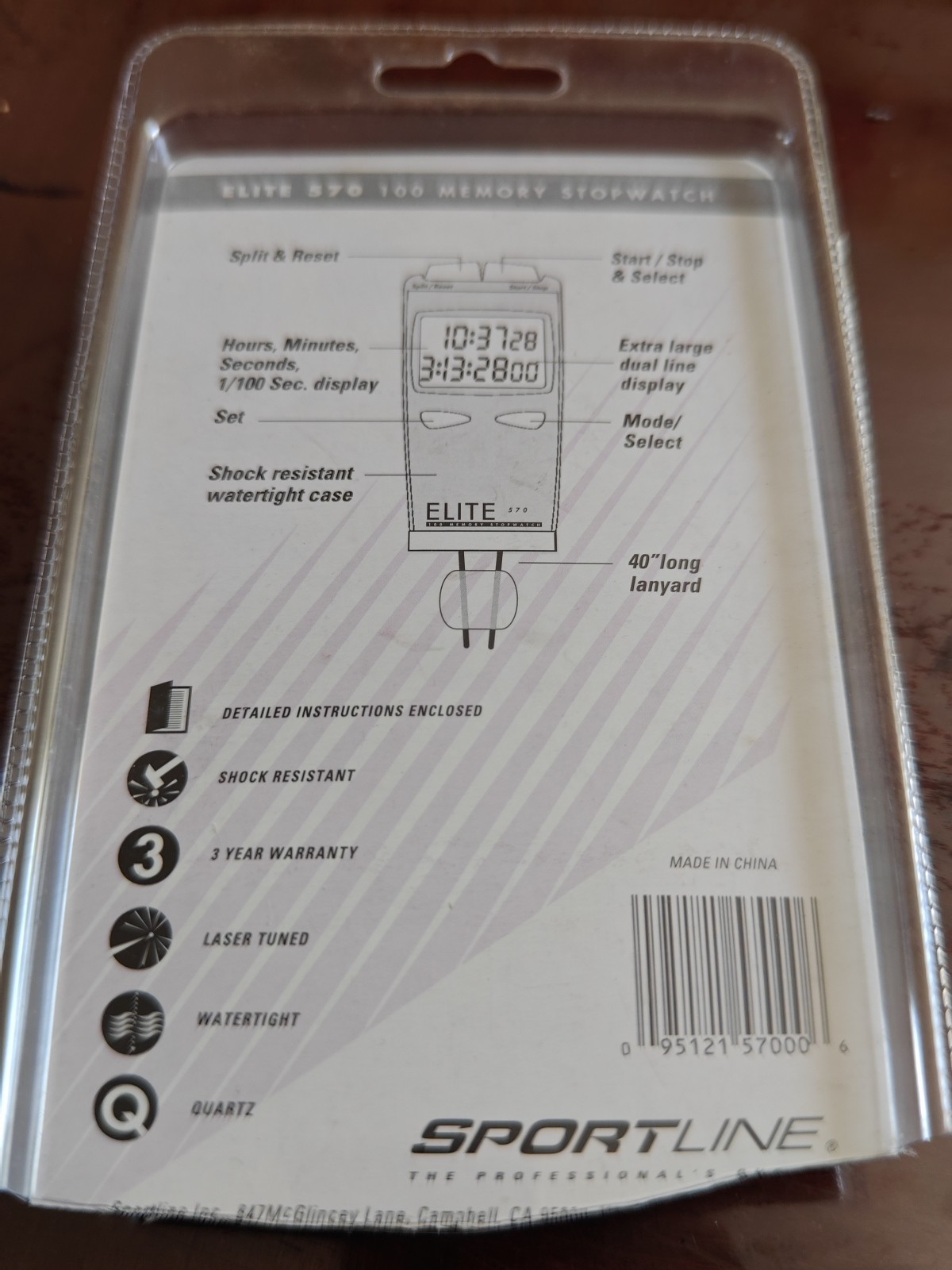 Elite 570 / 100 Memory Stopwatch Sportline