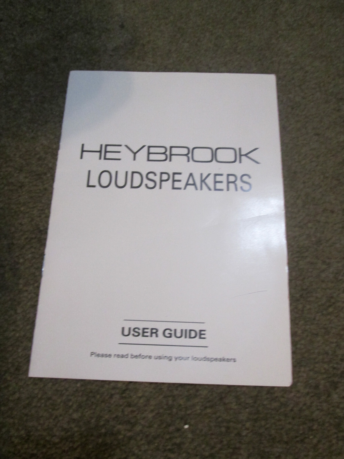 HEYBROOK loudspeakers User Guide  / Owners  Manual Paper work