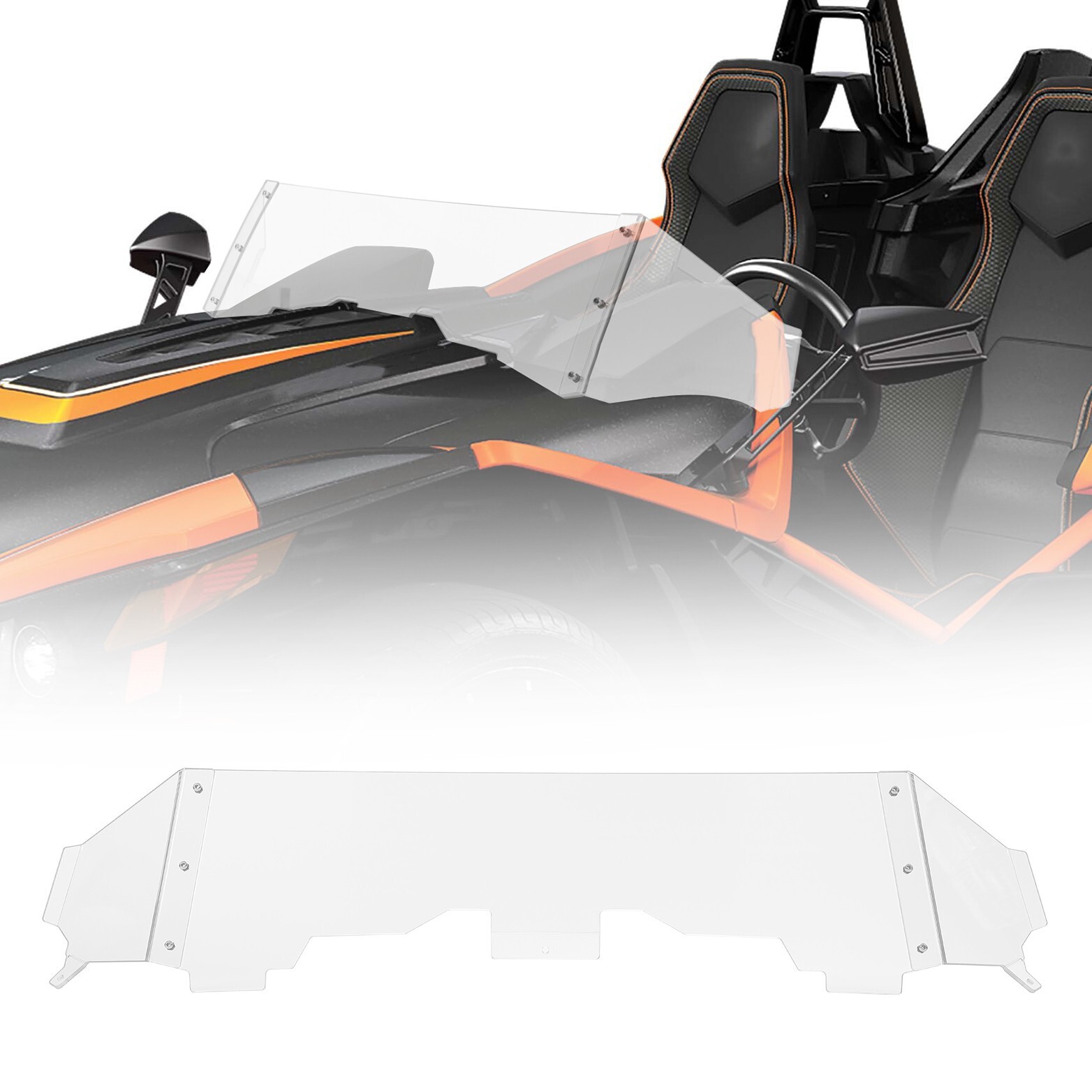 #2882154 Half Front Windshield Windscreen For Polaris Slingshot S SL SLR 2015-26