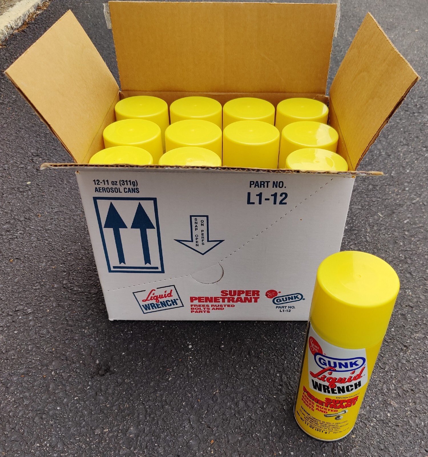 Brand New 1 Case 12 Cans Gunk Liquid Wrench Penetrating Oil L1-12 11oz Spray