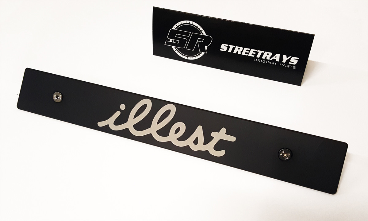 [SR] Aluminum Black License Plate Delete w/ illest Style Full Laser Engraved