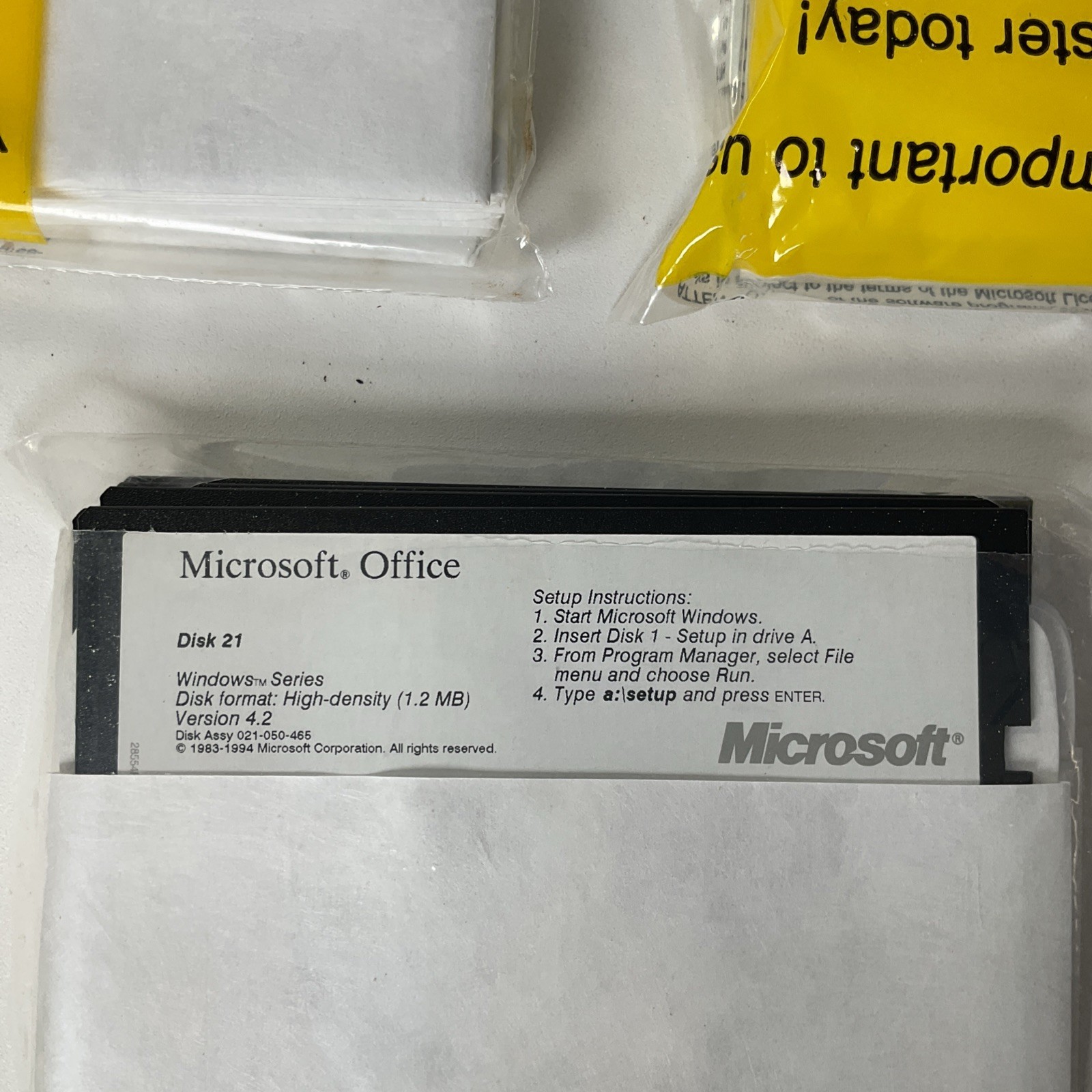Microsoft Office Windows Series Version 4.2 Disks 1 - 30 High Density 1.2 MB