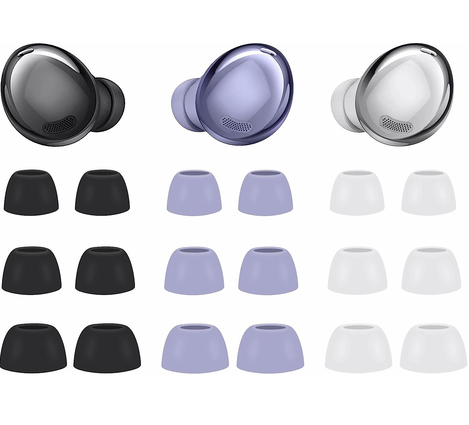 For Samsung Galaxy Buds Pro R190 Ear Tips & Wing Tips - S/M/L (6pcs)