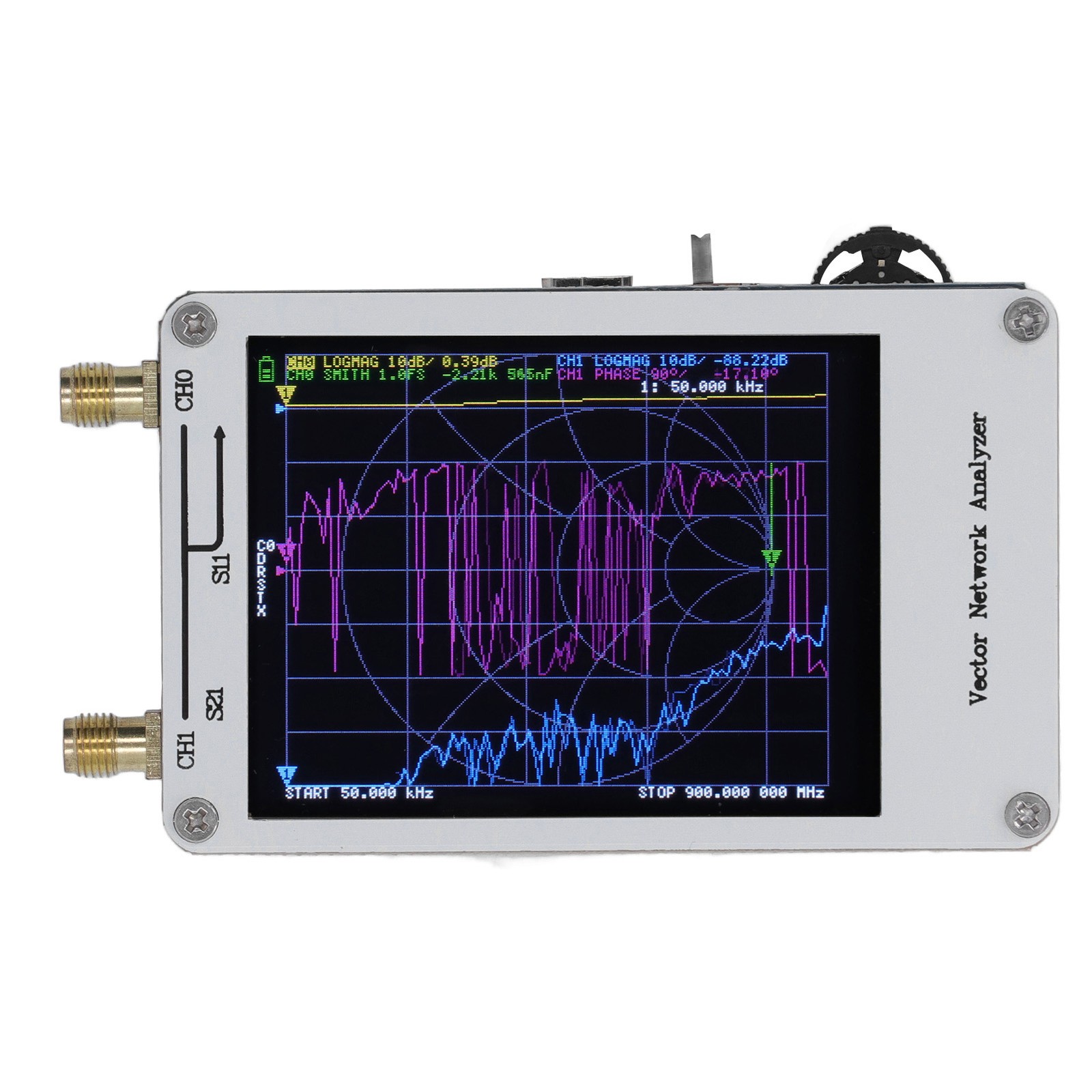 50KHz-900MHz Vector Network Analyzer 2.8 Touch Screen