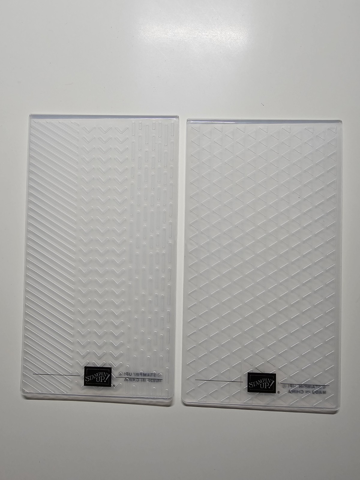 Stampin' Up! Geometric Patterns Embossing Folders Brand New