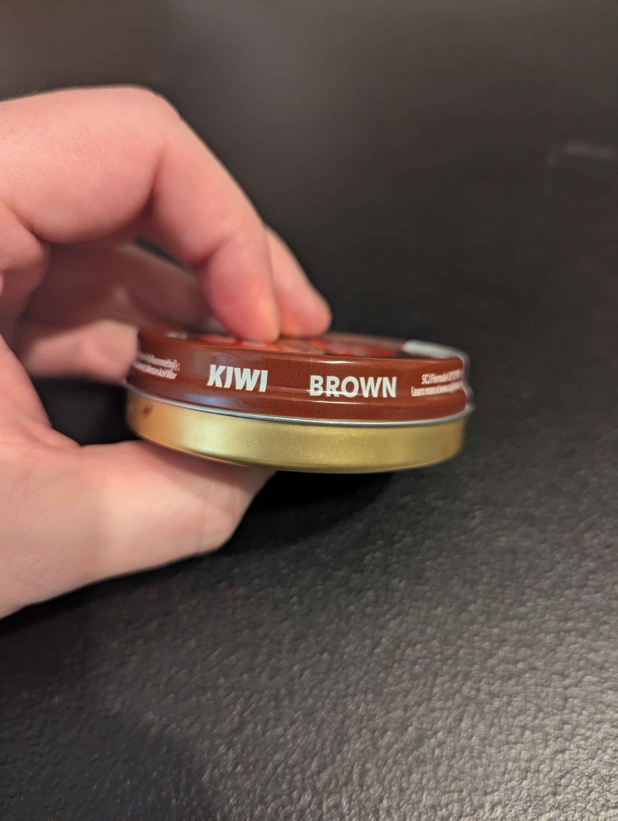 Kiwi Shoe Polish Brown - 1.125 oz Tin - Leather Renews Protects Shines