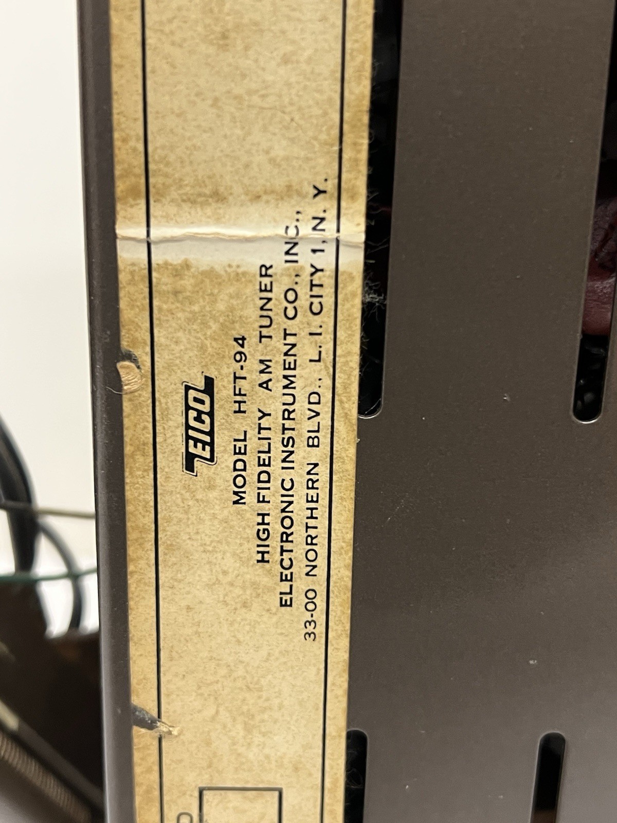 1959 Vintage EICO HFT-94 Tube Tuner - Untested