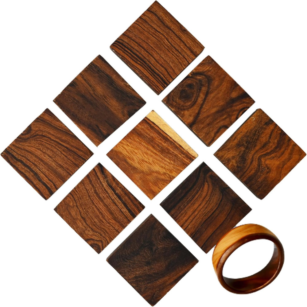 Ironwood Blanks -  Wood Ring Materials for Jewelry Making - 1.5 x 1.5 x 0.5 in