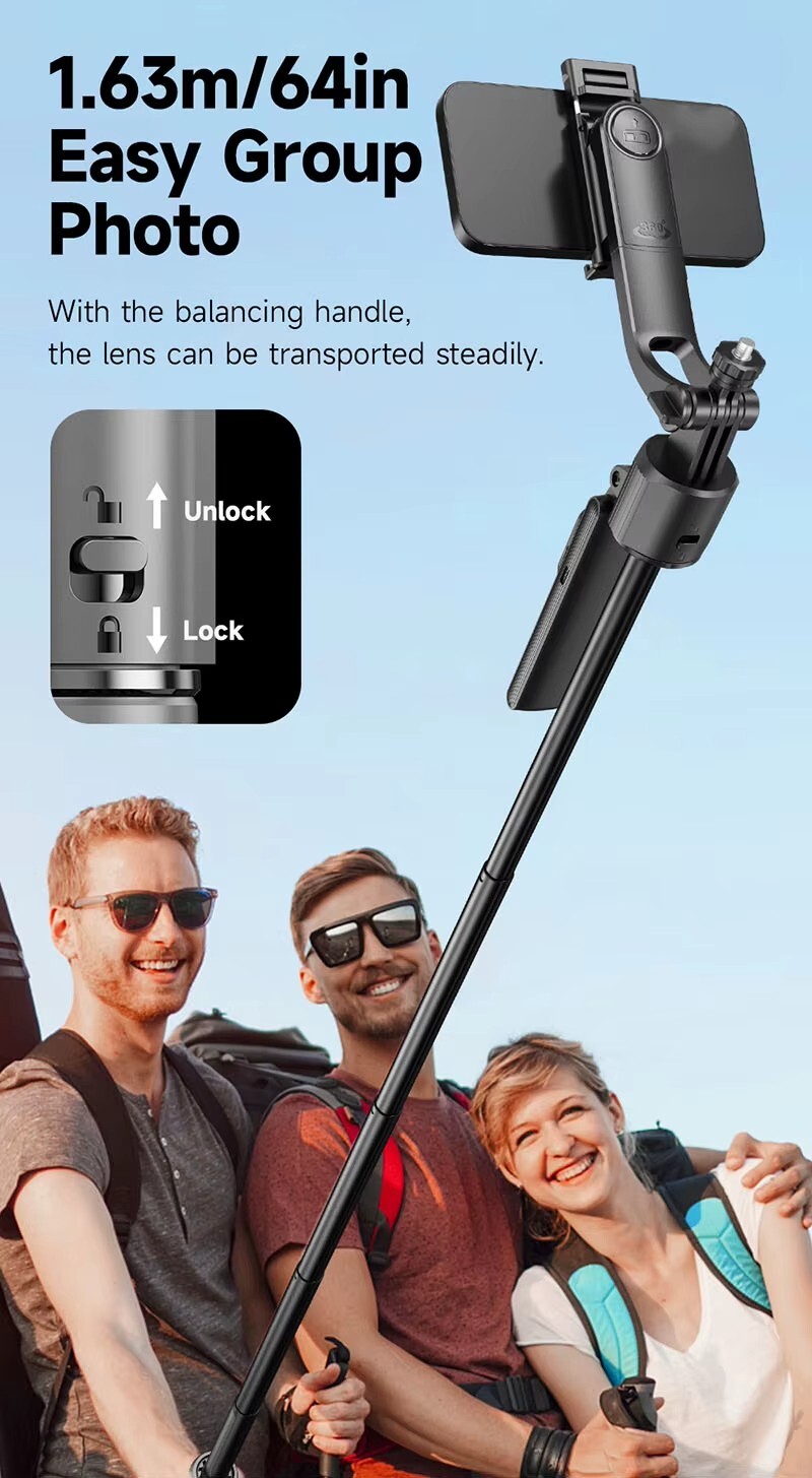 Auto Face Tracking Adjustable Camera Tripod Steamer Phone Selfie Holder Mount