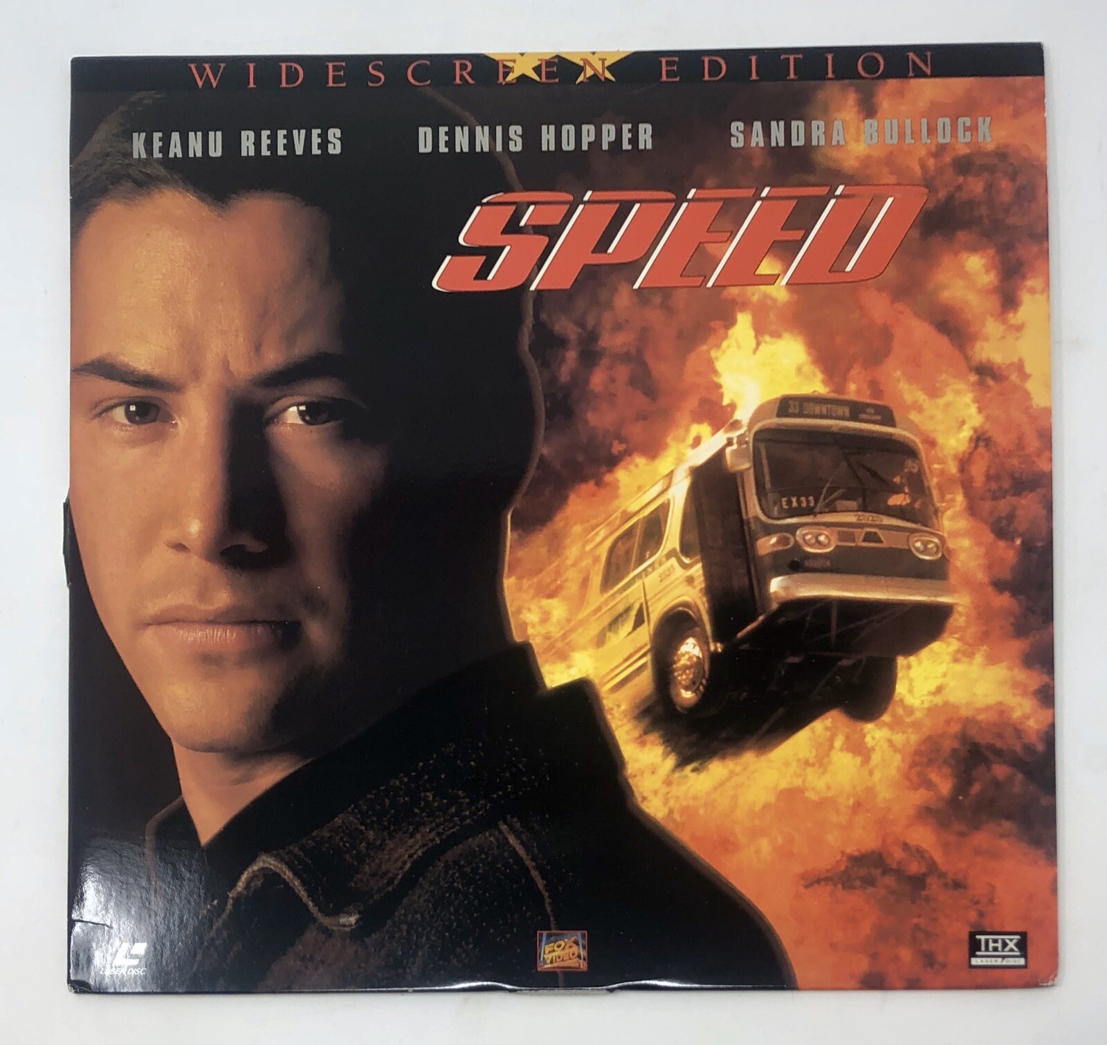 SPEED - Laserdisc - Keanu Reeves Dennis Hopper Sandra Bullock Tested & Working