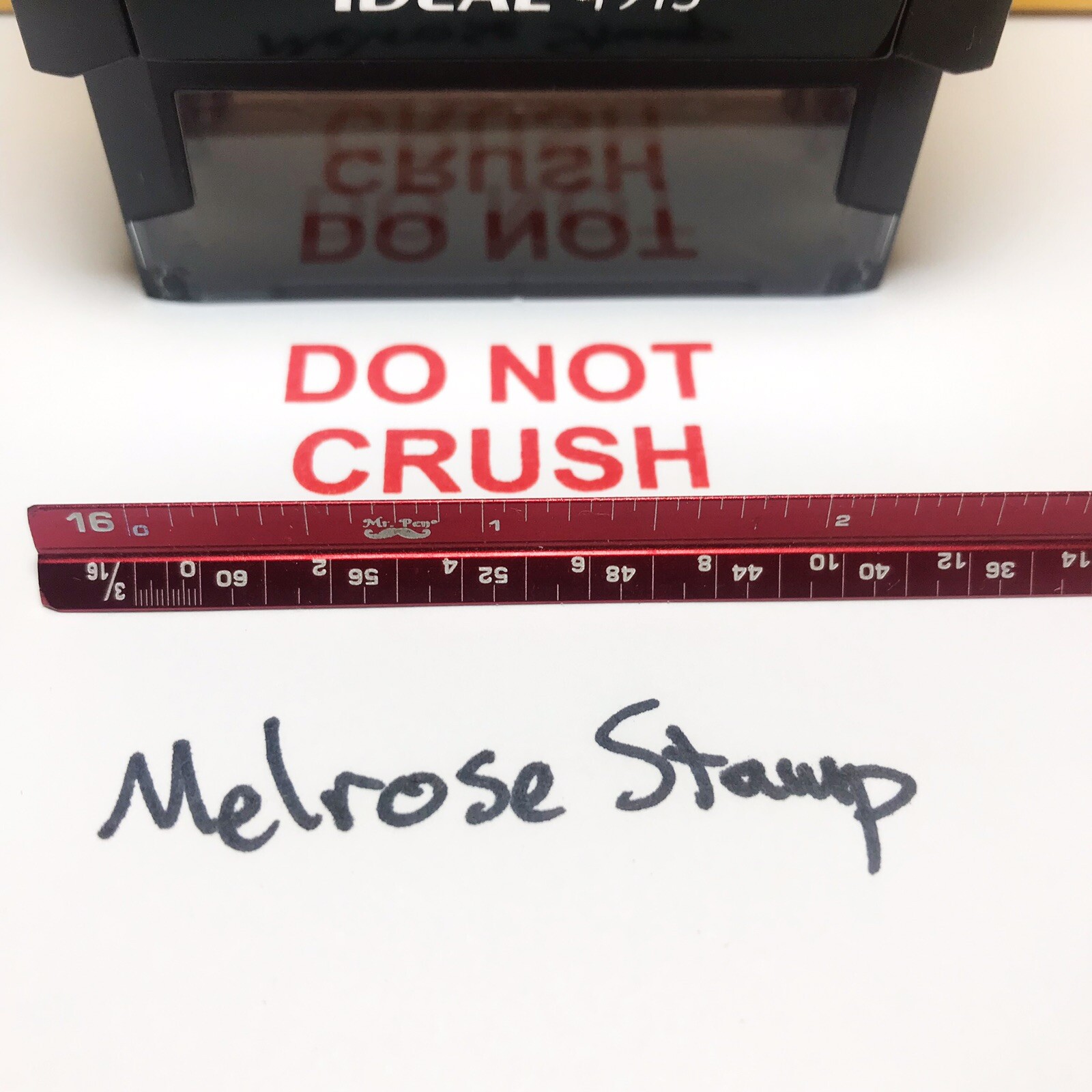 Do Not Crush Rubber Stamp Red Ink Self Inking Ideal 4913