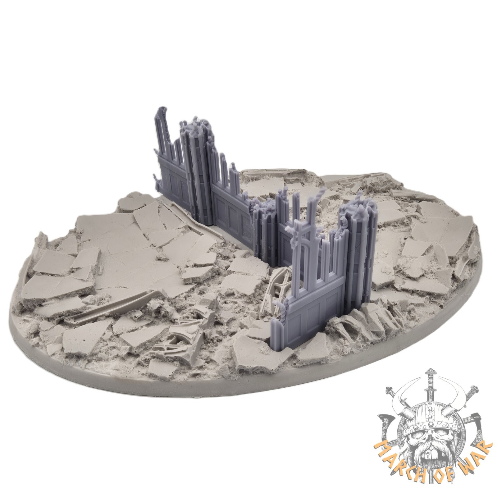 280x200mm resin Urban Rubble base, horus heresy, warhound titan, diorama