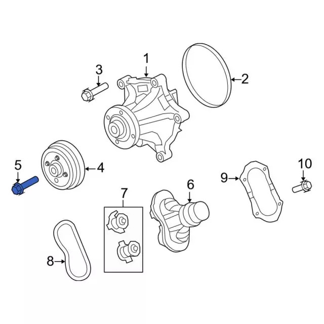 Genuine Ford Pulley Bolt W300001