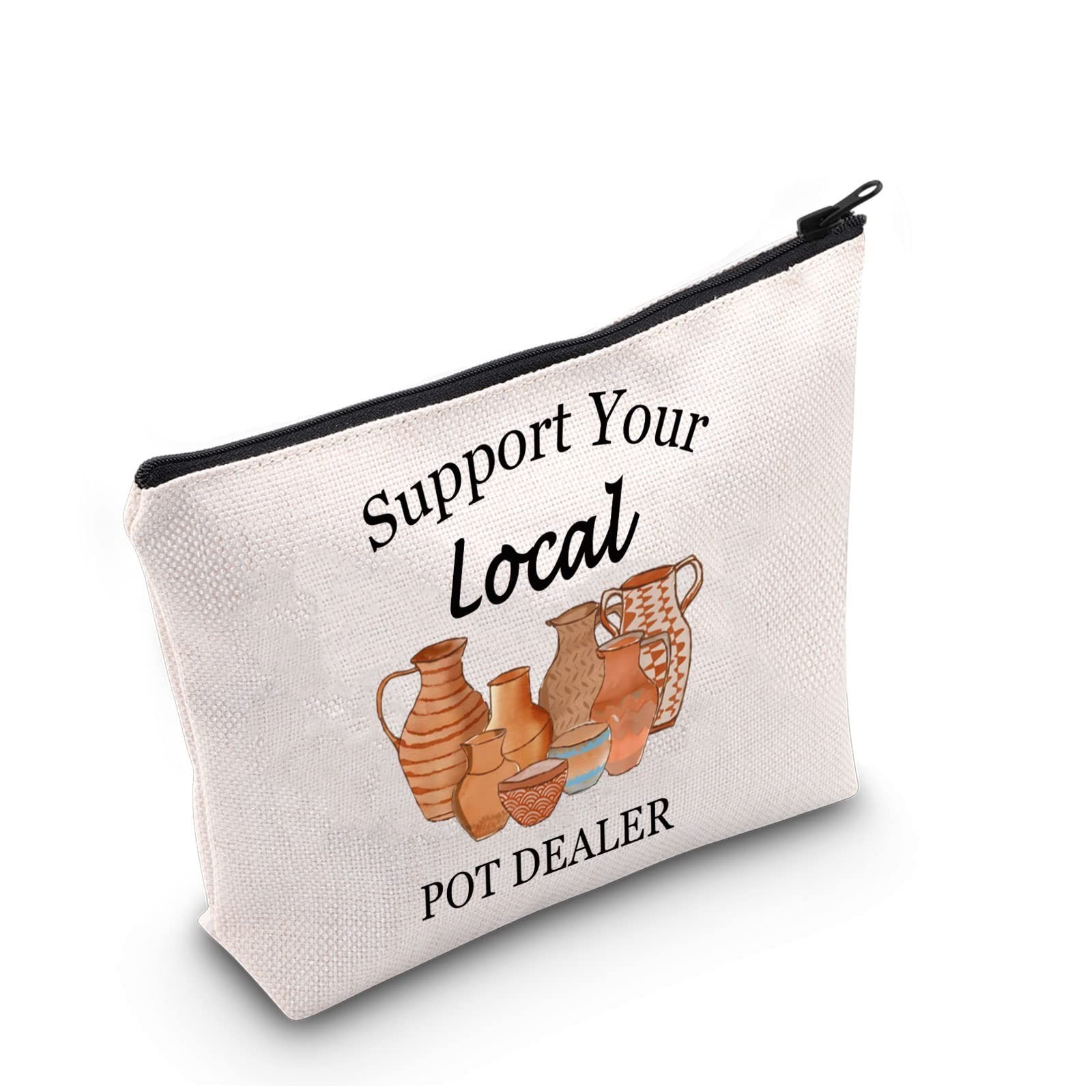 G2TUP Pottery Artist Gift Support Your Local Pot Dealer Makeup Bag Ceramics A...