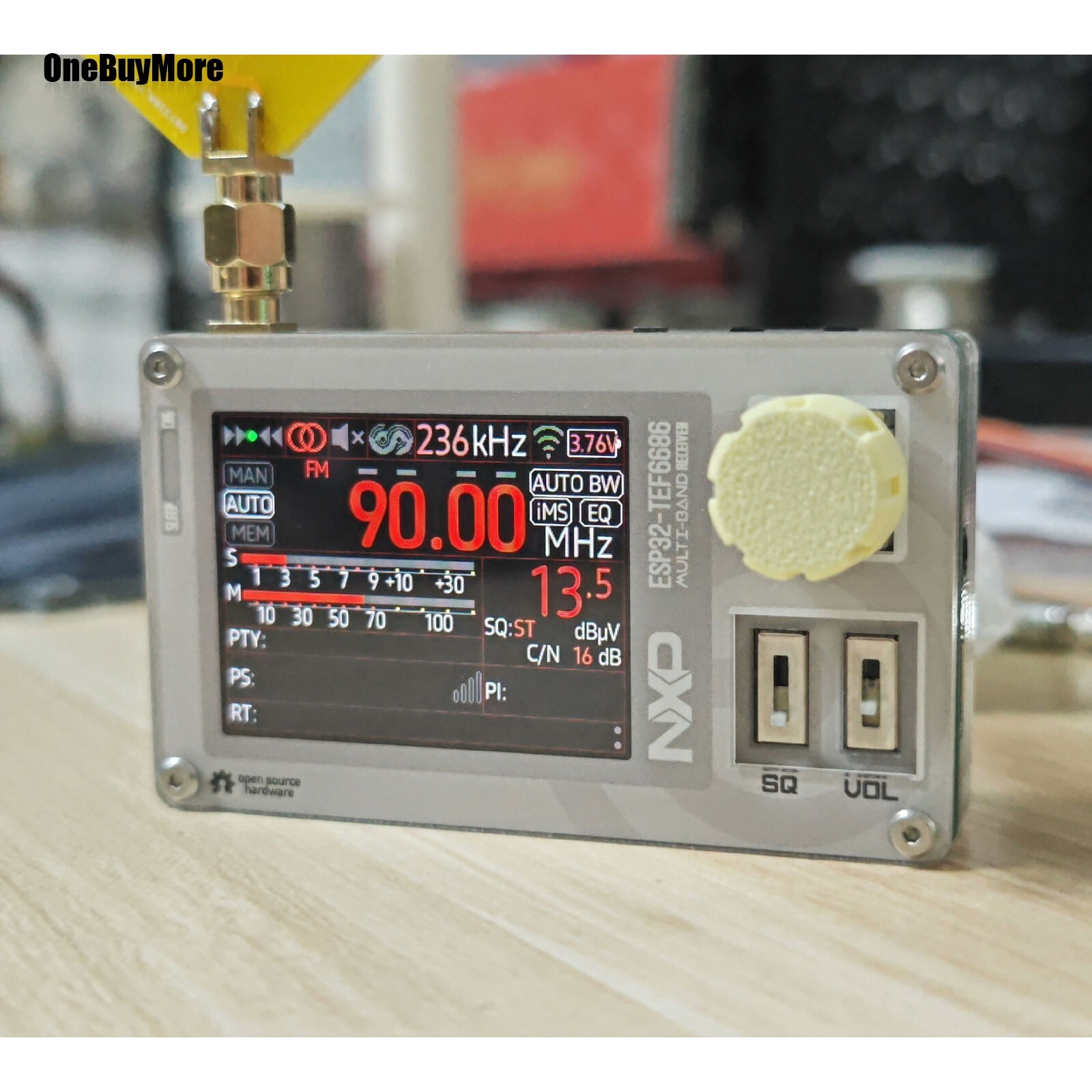 HamGeek ESP32-TEF6686 Radio Receiver DSP Radio Multi-Band FM/LW/MW/SW Radio