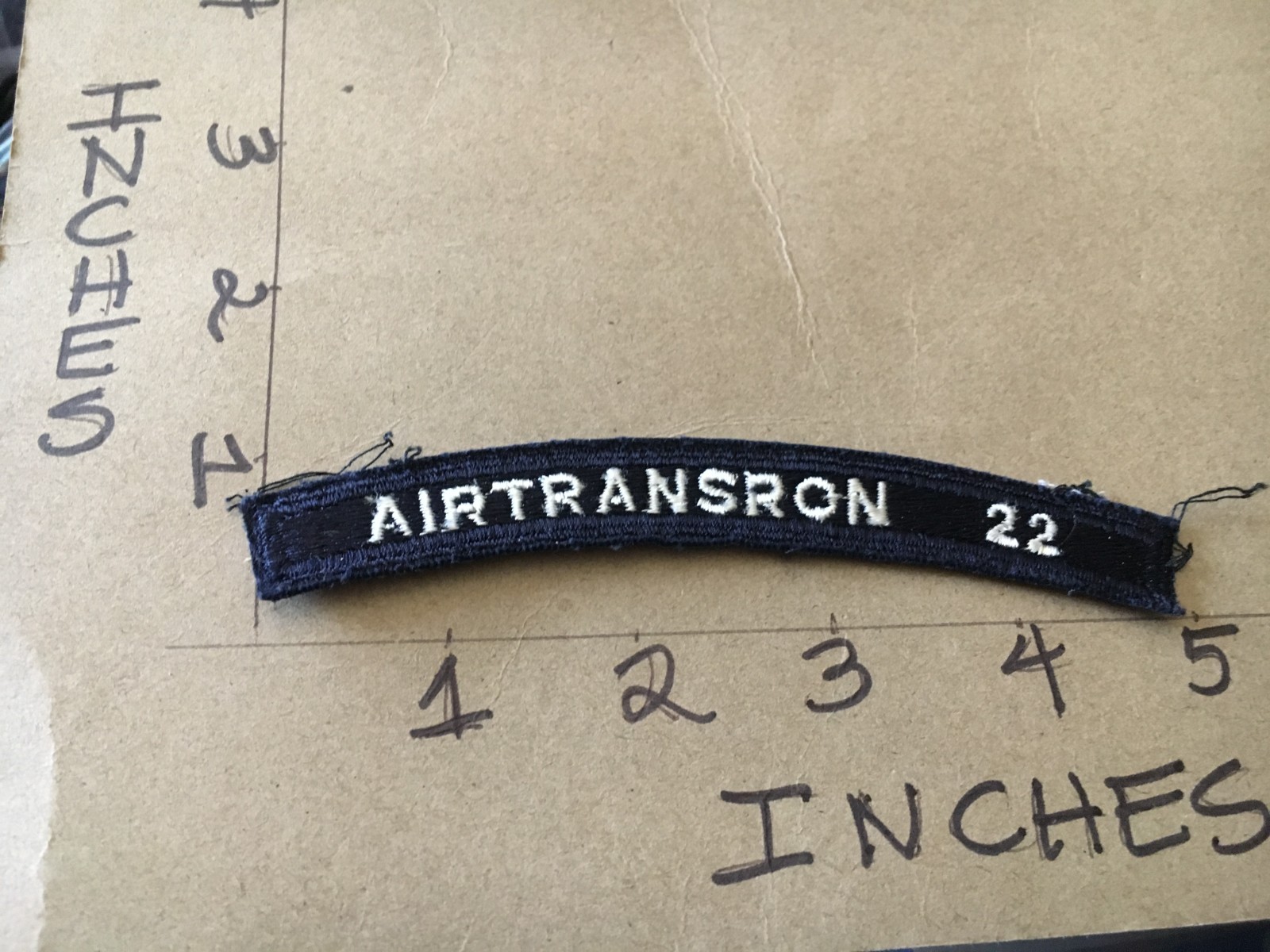 US NAVY SHOULDER STRIP TAB *** rocker *** Patch Airtransron 22