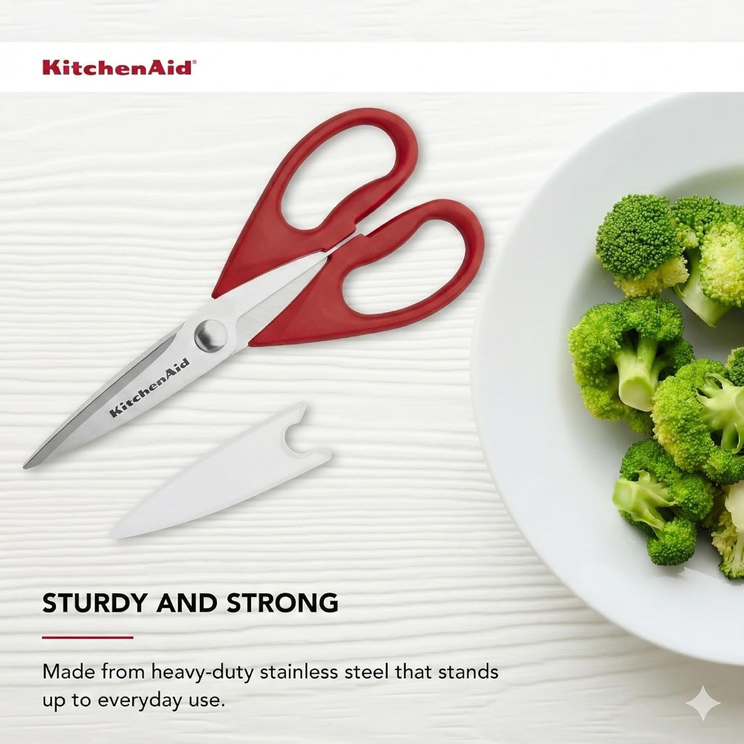 KitchenAid All Purpose Kitchen Shears with Protective Sheath Durable Stainless S