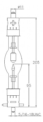 ASL XM1000HS/G 1000W Digital Cinema Xenon Lamp for Projectors & Follow Spots