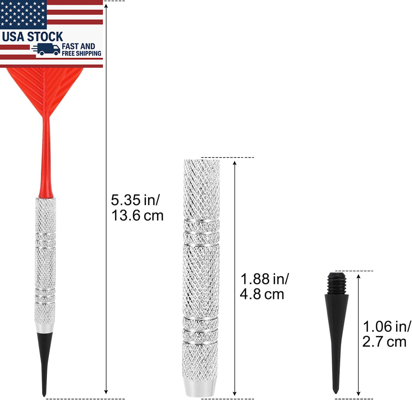12 Pcs Soft Tip Darts Bar Dart Plastic Tip Darts Set Attach Extra 100 Black