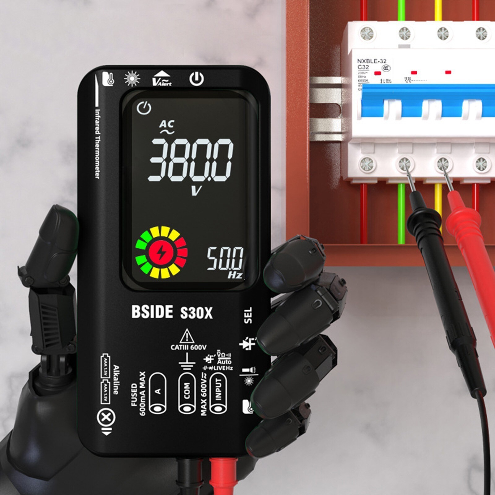 BSIDE S30X Digital Multimeter DC AC Volt Current Ohm Resistance Tester Handheld