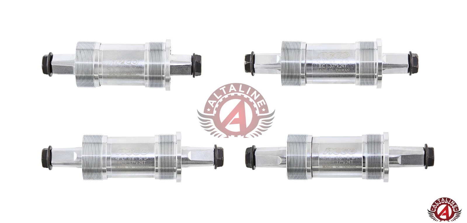 NECO Bike Bicycle Bottom Bracket Sealed Bearing Cartridge Square Set 68mm CHROME