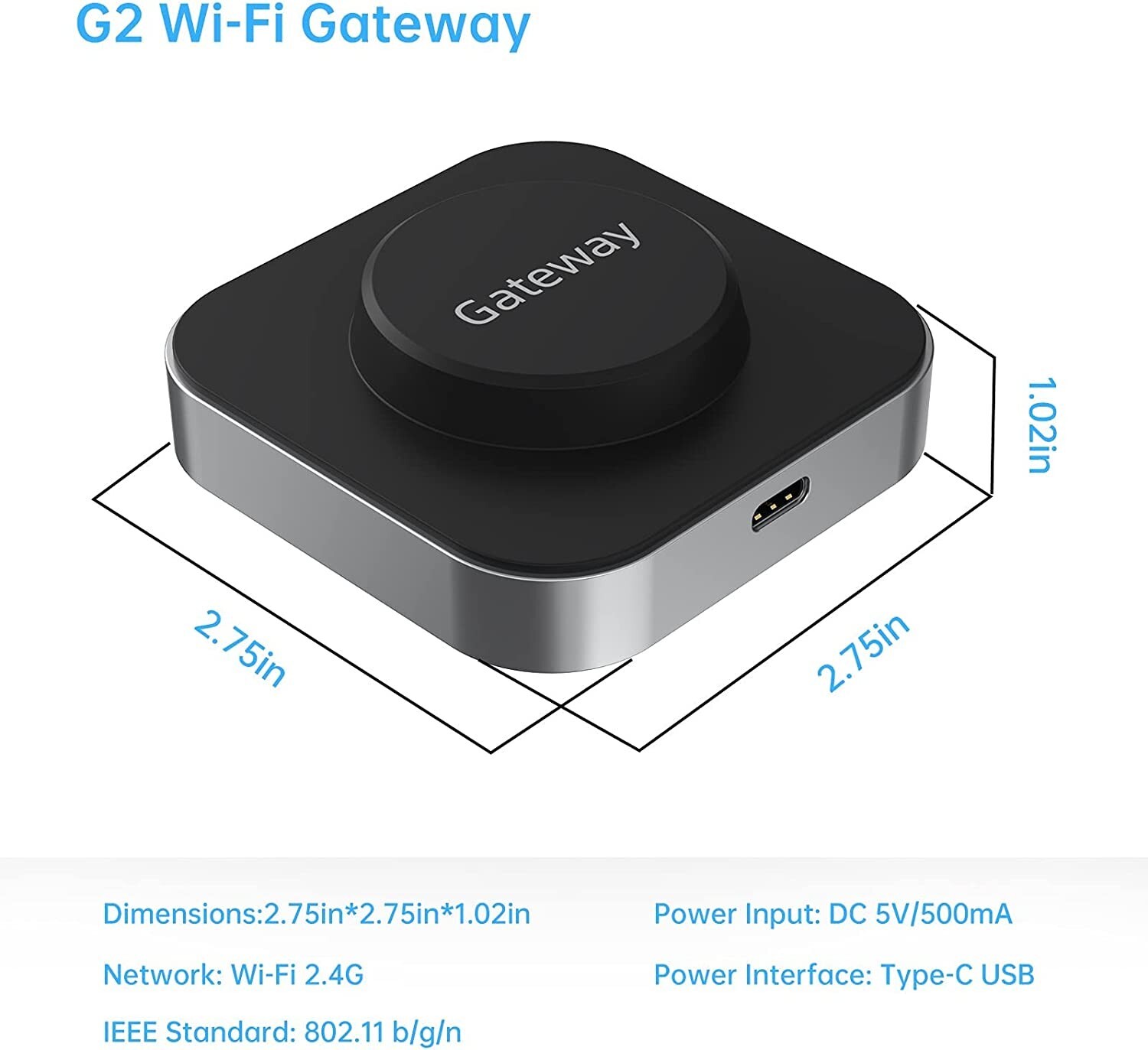 G2 WiFi Gateway Bridge Hub for Keyless Entry Smart Door Lock Deadbolt TTLock APP