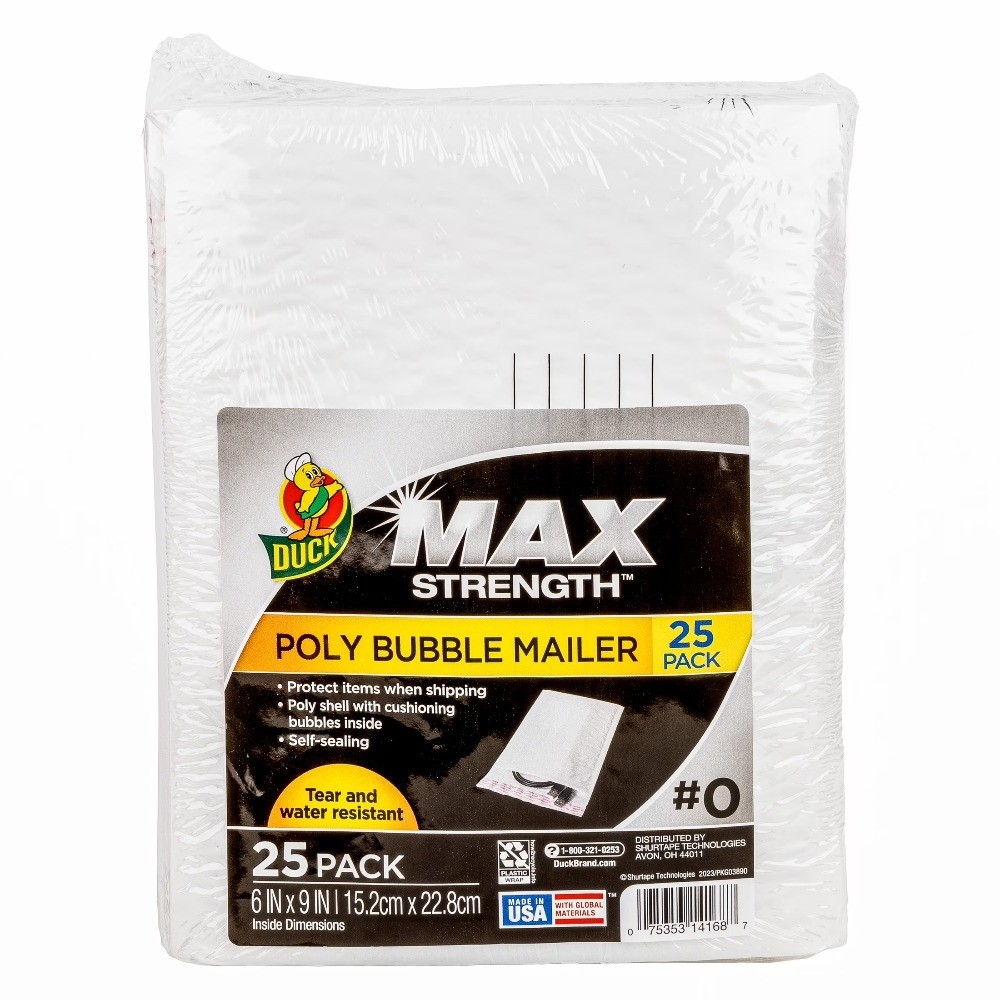 Self-Sealing Poly Bubble Mailers 6x9 Inches White Envelopes Padded Shipping Bags