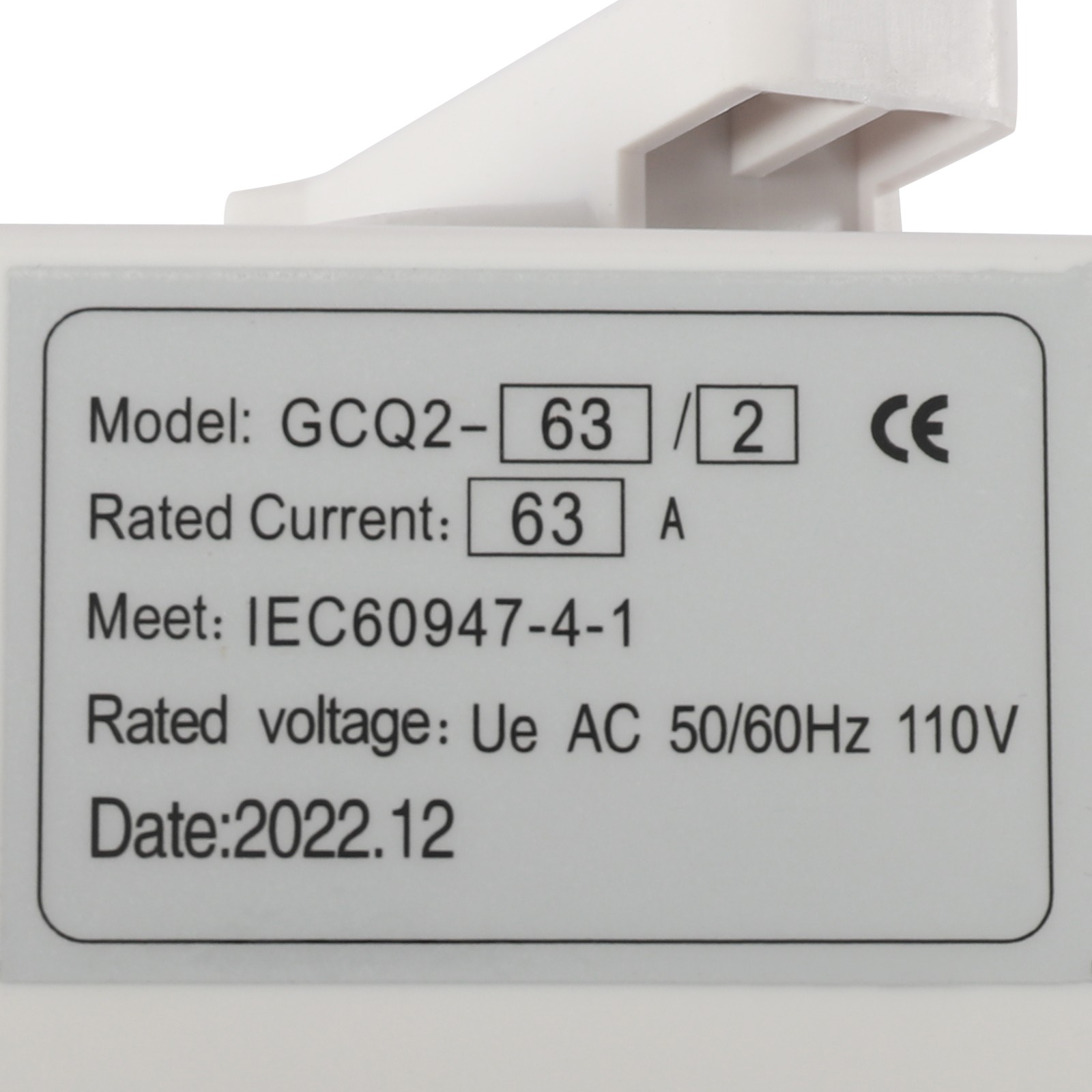 110V 2P 63A Mini Dual Power Automatic Transfer Switches Toggle Controller Change