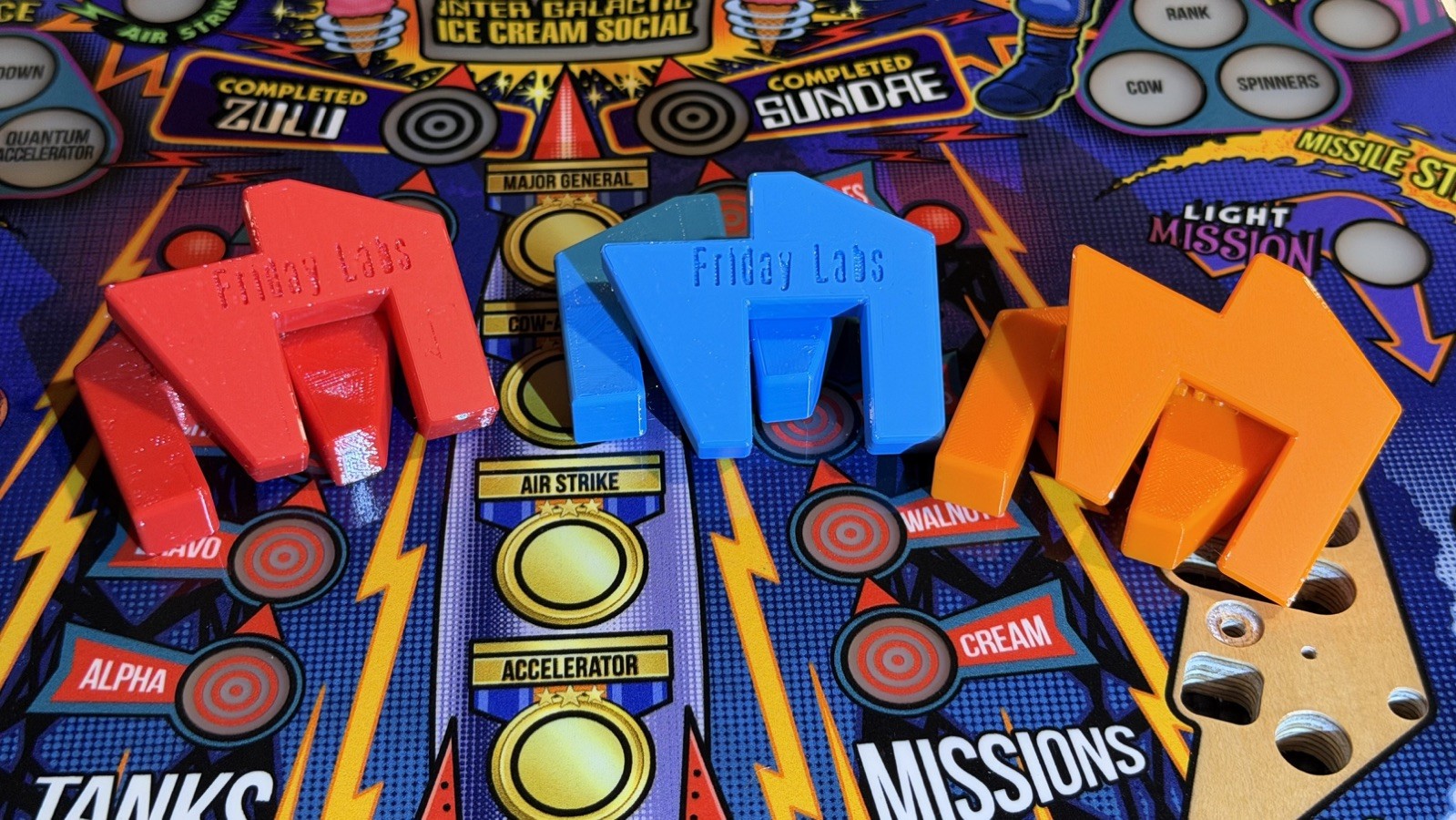 Blue Non-Marring Pinball Playfield Jacks