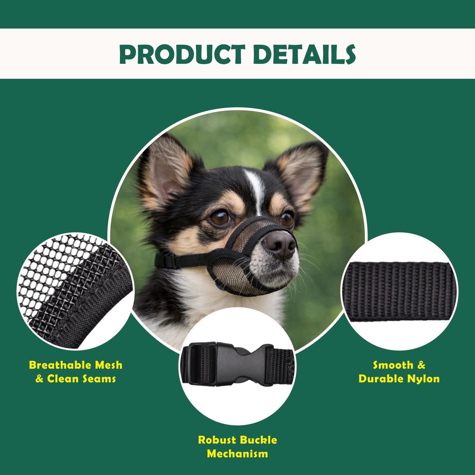 Large Breathable Air Mesh Dog Muzzle Prevent Biting Barking Chewing Panting