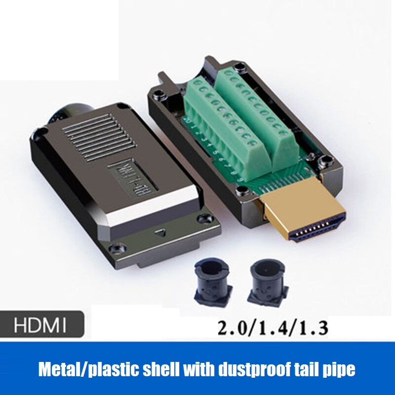 HD HDMI solder-free male connector Solder-free module plug Junction box HD line