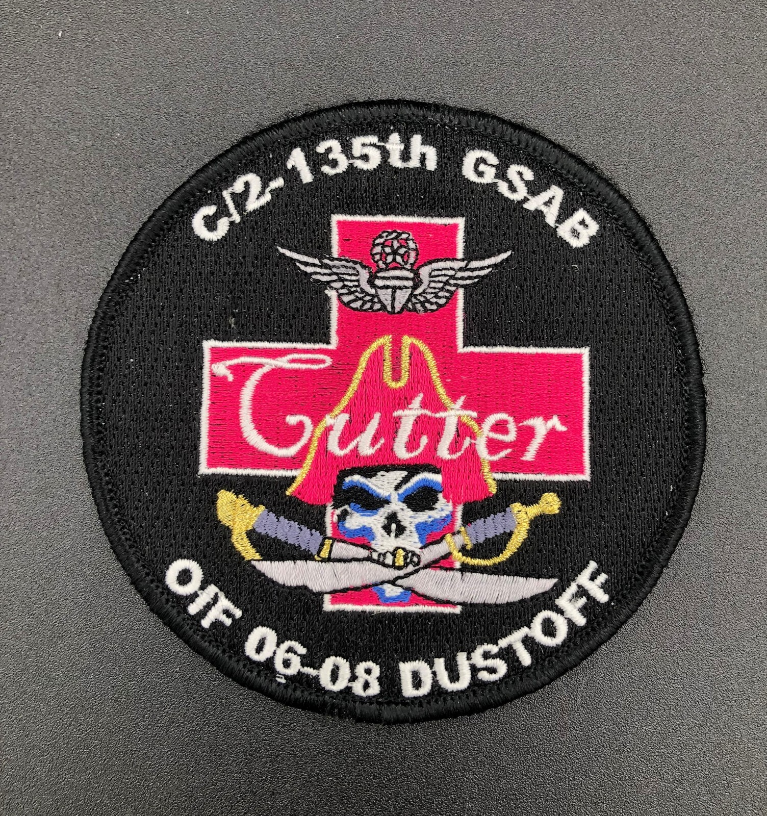 C/2-135th GSAB OIF 06-08 Cutter Dustoff Army Aviation Unit Patch OIF OEF