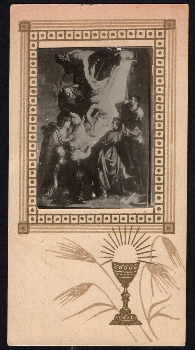 Holy card antique de Jesus santino image pieuses estampa