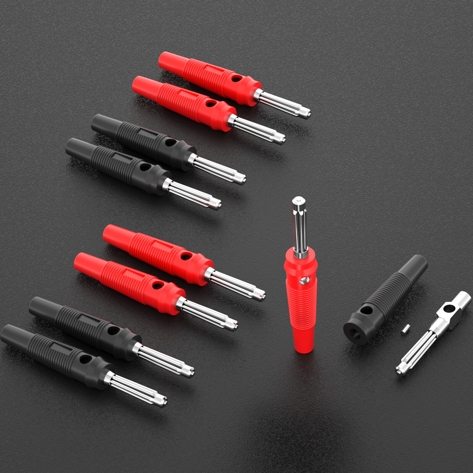 4mm High Current Banana Plugs Stackable 32A Screw Type Solder Banana Connector