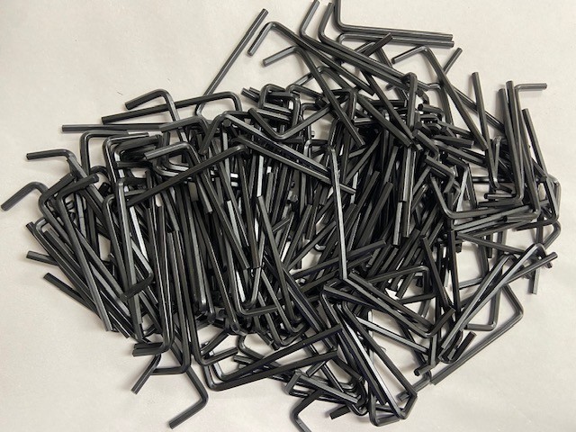 100pcs - 2½" x 1/8" Hex Key Short Arm Allen Wrench