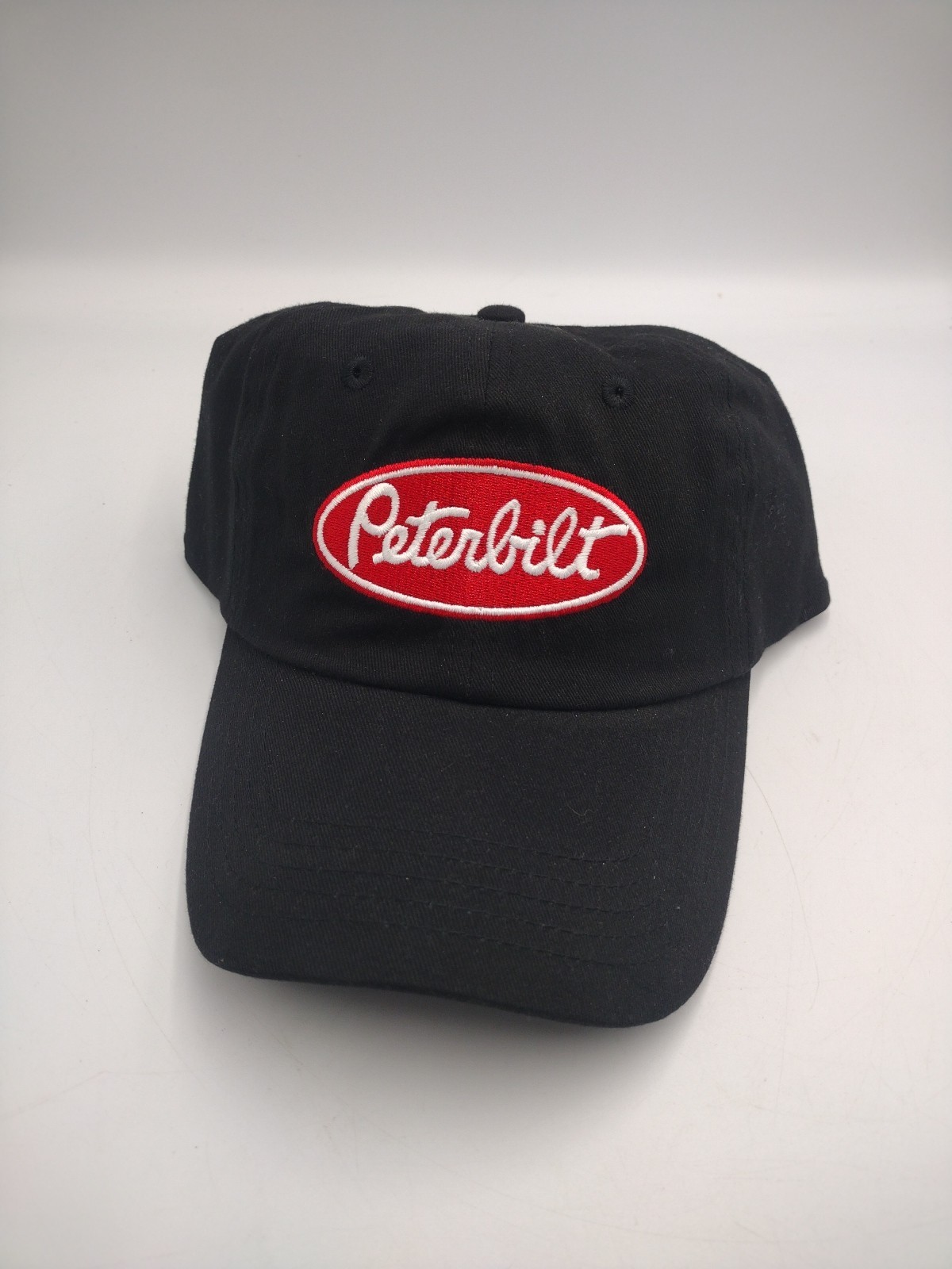 Peterbilt Hat Black Strap Back Cap Trucker Truck Driver Workwear New Fast Ship