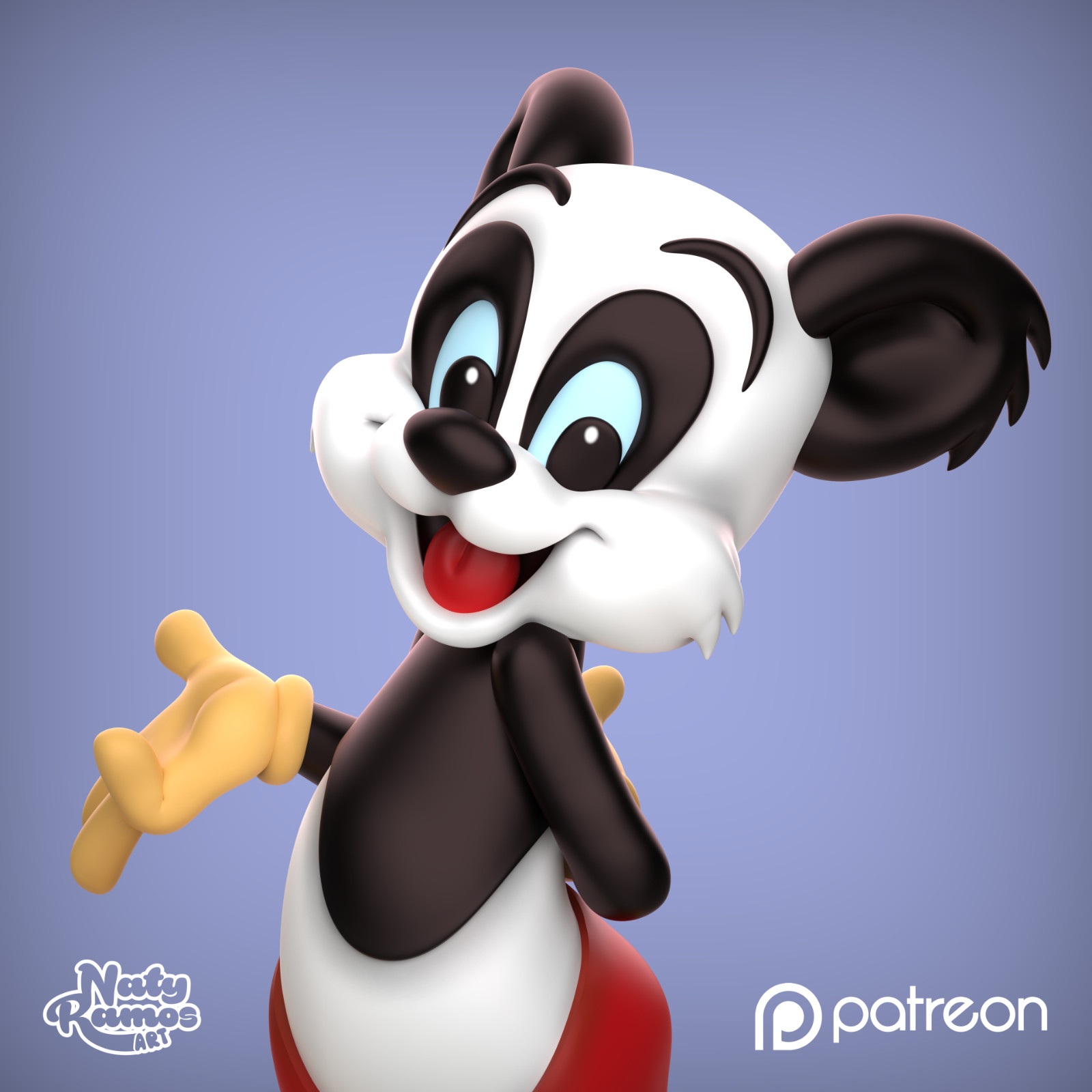 UNPAINTED Andy Panda 3D Printed Model Kit NR